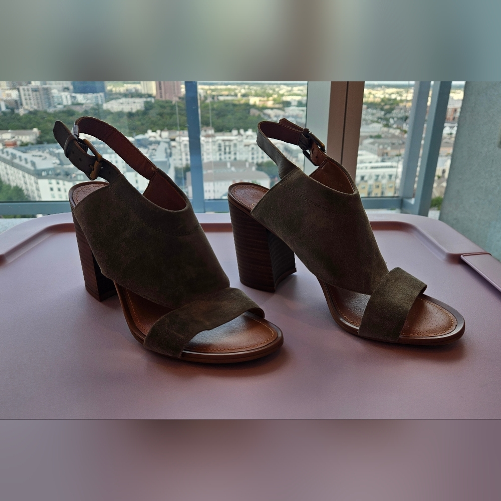 Franco Sarto Heeled Sandals Green Suede